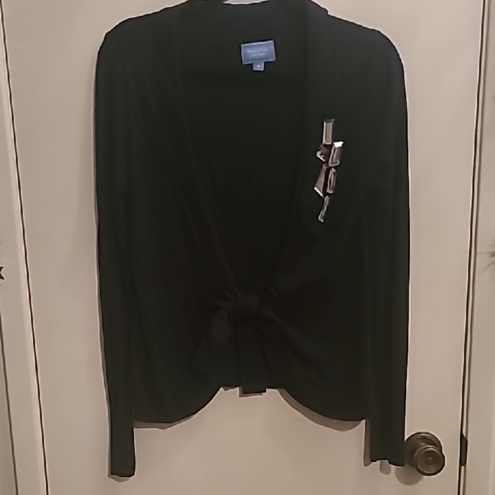 84 Simply Vera Vera Wang Elegant Black Cardigan